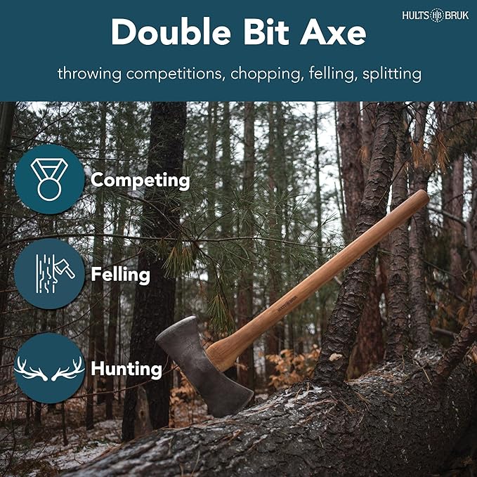 Hults Bruk 840752 Motala Double Bit Axe - 3.75 lb Head 30 Handle