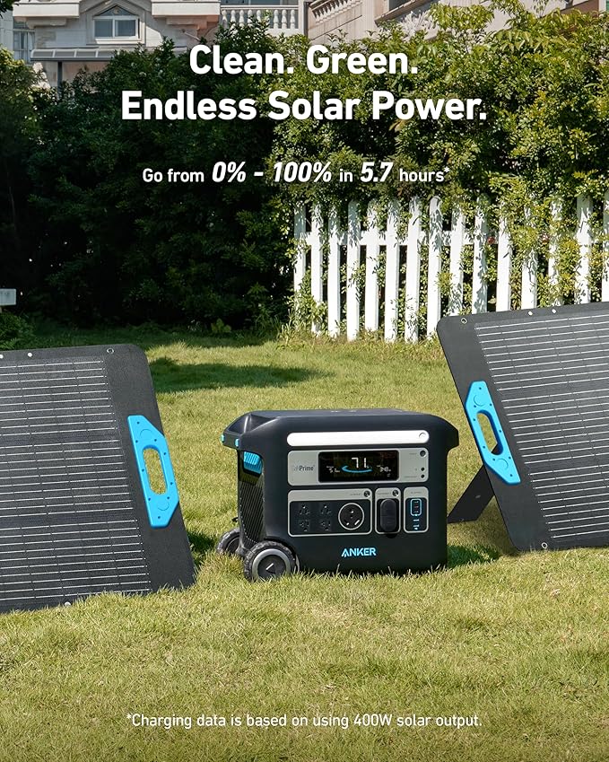 Anker SOLIX F2000 Portable Power Station PowerHouse 767 2400W Solar Generator GaNPrime Battery Generators for Home Use LiFePO4 Power Station for Outdoor Camping and RVs (Solar Panel Optional)