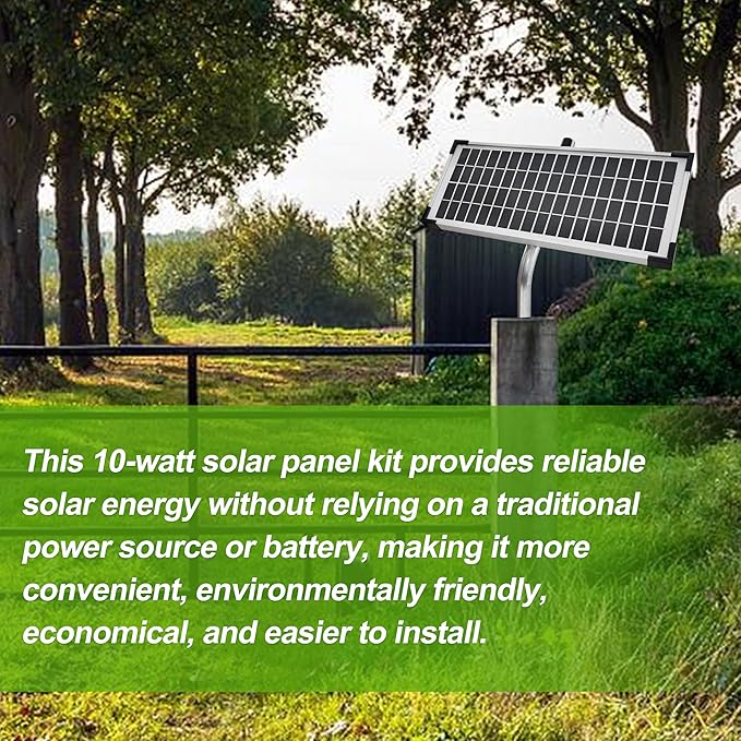 FM123 Solar Panel KitCompatible with Mighty Mule Automatic Gate Openers10 Watt
