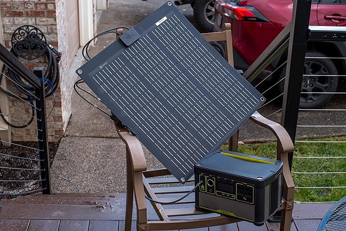 Lensunsolar 50W ETFE Flexible Solar Panel 23x21.1inch PERC 9BB 23.5%+ Efficiency Solar Cells for Campers RVs BoatsTent