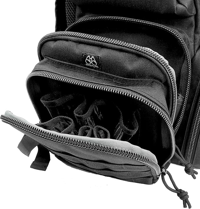 Tactical Shooting Range Backpack for Pistols HandgunsHeavy Duty Quality Gun Carrier Range Bag