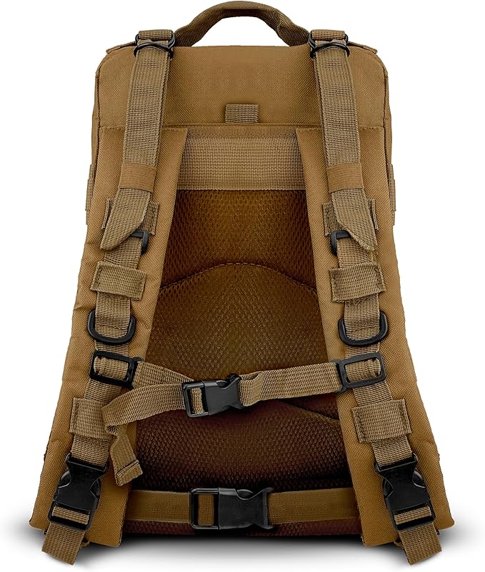 ASA TECHMED Large Tactical Backpack - IFAK Military-Grade Assault Pack Everyday Carry Use Military Backpacks Tactical (Tan)