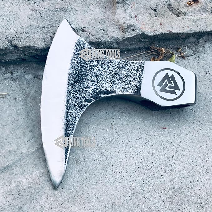 Viking Tools-Viking Bearded Axe - Hand Forged Viking Axe Head Custom Forged high Carbon Steel hatchets Multi Purpose Adult Size Axe Head