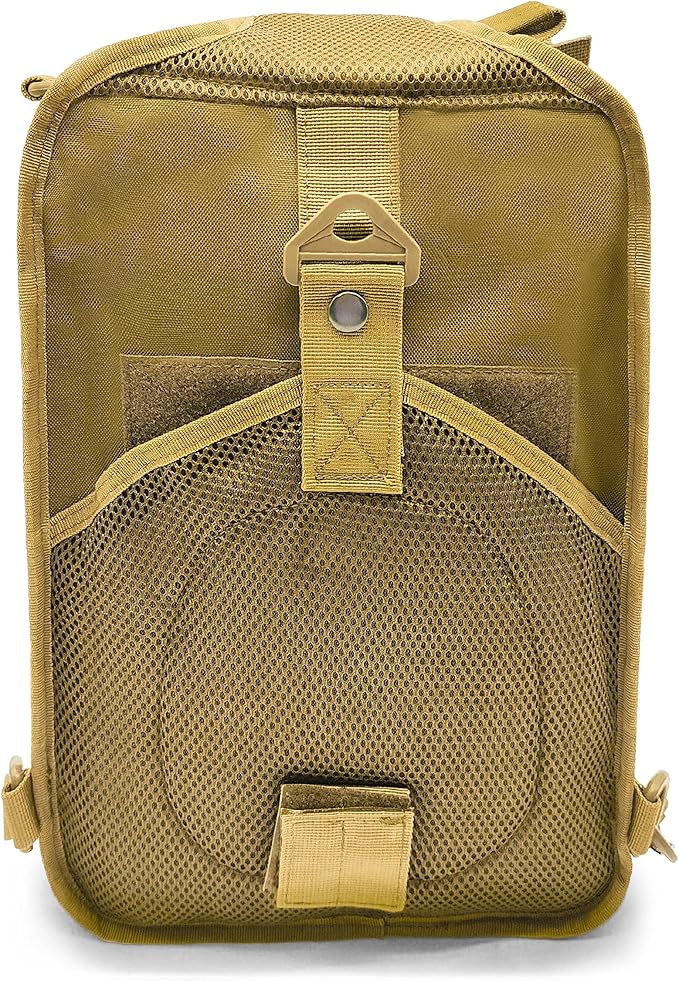 Silfrae Tactical Sling Bag Military Single Shoulder Backpack Chest Bag Range Bags (Sand)