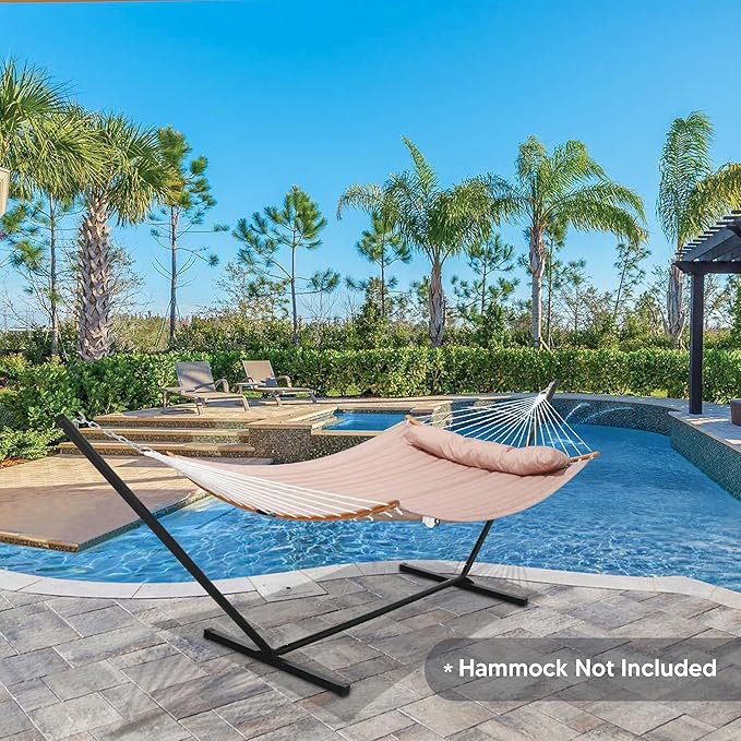 SUNCREAT 12 FT Heavy Duty Hammock Stand Portable Hammock Stand 475 lbs Capacity Black