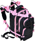 Explorer B3-PinkExplorer Tactical 72 Hours Combat Rucksack 17 Inch Backpack-Black with Pick Stripes Black with Pink Strips 17 X 9 X 11