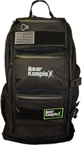Bear KompleX Military Grade Tactical Backpack - Military Backpack Storage Organization Multiple Compartments Compression Straps MOLLE Webbing 1000 Denier Nylon Water Repellent Coating - 50L Black