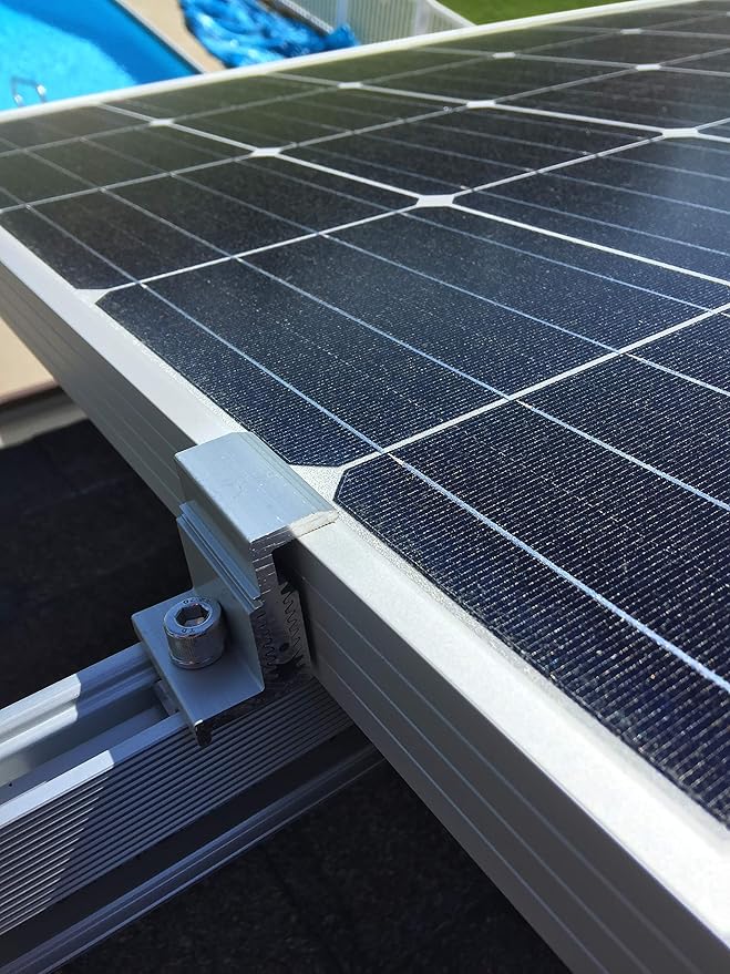 Solar Panel Mounting kit to Mount for 2 Solar Panels with Clamps L-Brackets &amp 88 Inch Rails