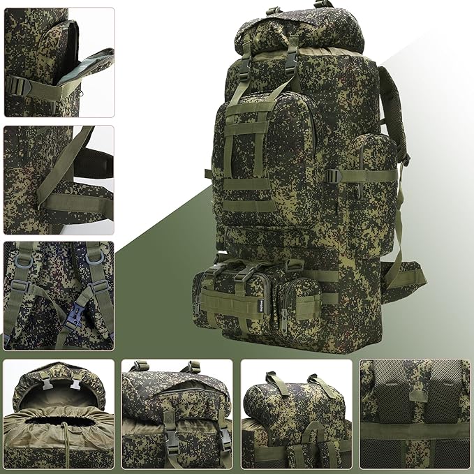 100L Camping Hiking BackpackMolle military Tactical rucksack backpackWaterproof Lightweight Hiking Backpack