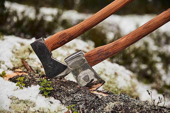 1844 Helko Werk Germany Classic Journeyman Pack Axe - Made in Germany Lightweight and Compact Backpacking Axe and Bushcraft Axe for Camping - Head 1.5 lbs Handle 20 in. (Journeyman) #11441