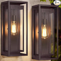 Large Outdoor Wall Sconce 2 Pack 19 Bronze Outdoor Light Fixture Exterior Lighting Fixtures Anti-Rust Porch Lights with Clear Glass for Front Door Garage