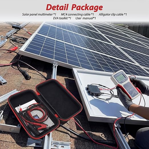 Solar Panel Tester/EY800W Solar Panel Meter/PV Testing Instrument Ultra Open Circuit Voltage Auto/Manual MPPT Clear LCD