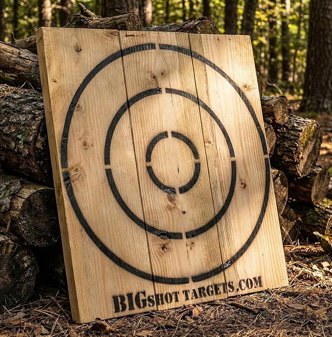 Wooden Axe Throwing Target with Bottle Opener for Knives Stars and Light Duty Axes