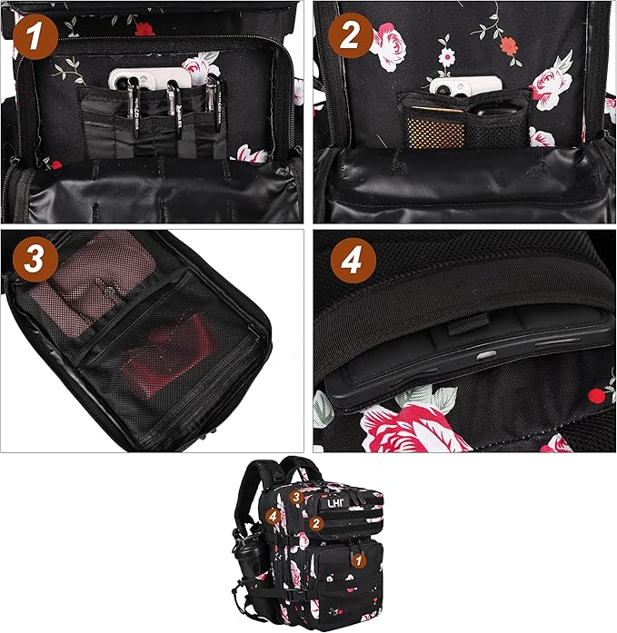 LHI Tactical Military Backpack for Men and Women 25L/35L Army Assault Pack Bag Small Rucksack with Bottle Holder