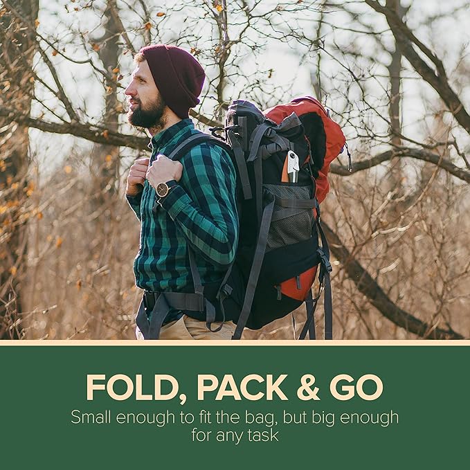 LAGOM Folding Camp Saw for Cutting Branches 11.4 Curved Blade | SK5 Steel Ergonomic Handle One-Hand Use Secure Lock | Foldable Pruning Tool for Camping Gardening Survival Kayaking Outdoors