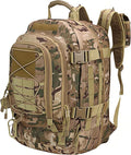 Large Tactical Military Backpack for Men - Molle DIY System Bag for Travel Work Camping Hunting &amp Hiking (Khaki-A)
