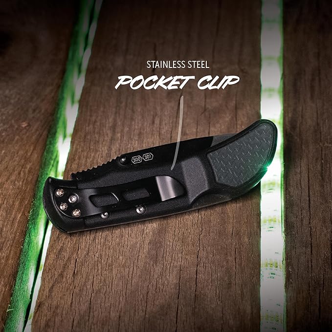 OUTDOOR EDGE 3.0 RazorLite EDC - Replaceable Blade EDC Folding Knife with Pocket Clip and One Hand Opening for Everyday Carry (Gray 4 Blades)