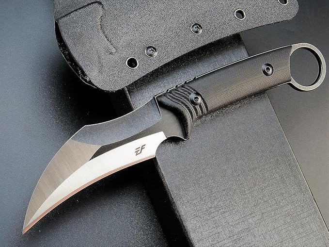 Eafengrow EF99 Fixed Blade Knife D2 Steel Blade G10 Handle Full Tang EDC Tool Knife for Outdoor Working Camping Hiking