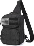 Wotony RFID Blocking Tactical Crossbody Bag for Men - Durable EDC Sling Shoulder Bag with Multi-Pocket Storage