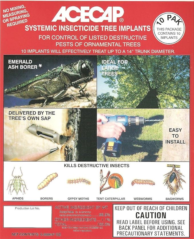 Acecap AC1210 Systemic Insecticide Tree Implants Pack of 10Brown