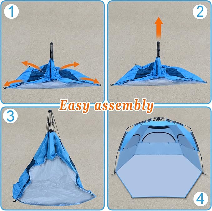 Strong Camel Beach Canopy Sun Shade Shelter Camping Pop Up Tent Outdoor Portable Waterproof W Carry Bag