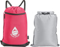Skog Å Kust GymSak | Patented 2-in-1 Drawstring Cinch Bag with Removable Waterproof Dry Bag | Pink