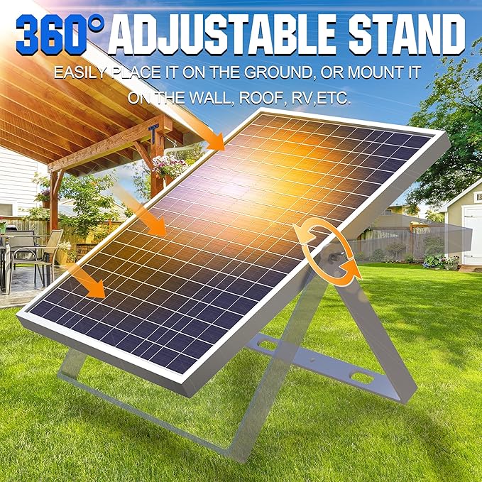 SOLPERK Solar Panel Kit 30W 24V Intelligent Waterproof 10A PWM Controller Home Outdoor Solar Battery Charger for RV Car Boat Marine Tractor Camping 24 Volt Batteries Solar Panel Charger (30W 24V)