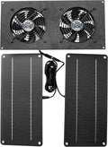 CoolerGuys 10W Solar Powered Dual Fan Kit for Small Chicken Coops Greenhouses Doghouses Sheds and Other Enclosures