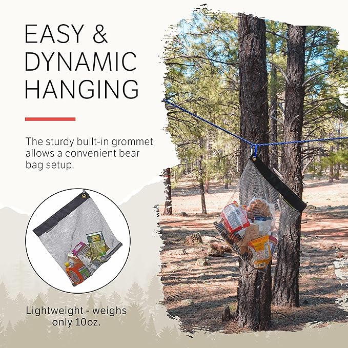 RATSACK Rodent Proof Bear Bags - Ultralight Stainless Steel Mesh Bag for Camping Food Storage - Sturdy and Rust-Resistant Sack with Lock and Grommet For Easy Hanging