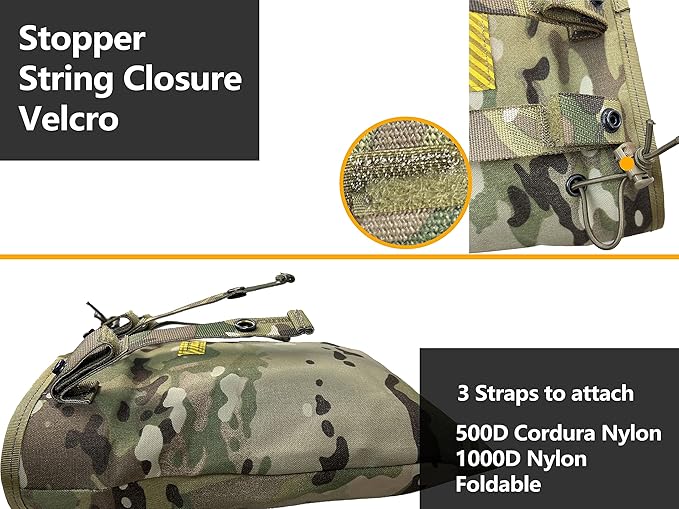 Tactical Bag for Foraging Airsoft Lightweight Molle Roll up Dump Pouch 500D Nylon Collection Pouch Mag Pouch Accessory Bag for Paintball Softair Hiking