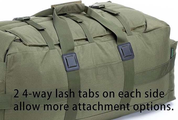 Large Military Duffle Bag Backpack Tactical Field Gear Equipment Duffel Bag Army Deployment Bag 85L