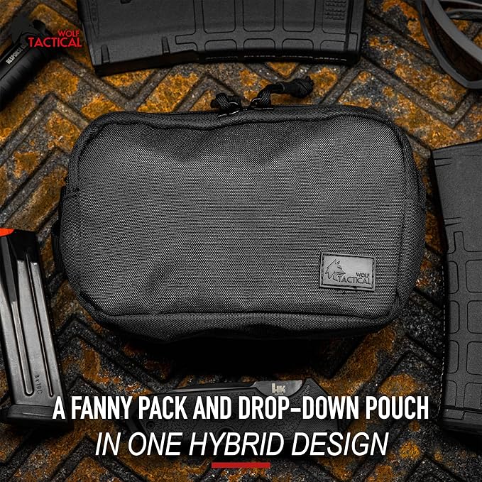 WOLF TACTICAL Fanny Pack For Men - Dangler Pouch Concealed Carry Waist Pack Drop Pouch