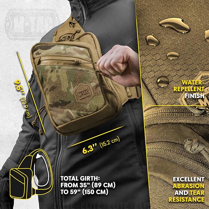 M-Tac Elite Sling Bag - EDC Tactical Crossbody Concealed Carry CCW Chest Pack
