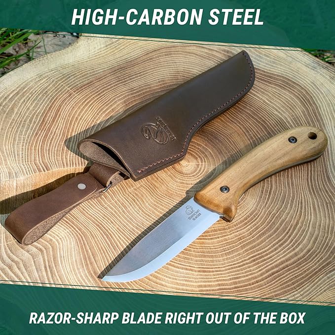 BeaverCraft BSH2 Glacier Bushcraft Knife BSH4 Dusk Bushcraft Knife Full Tang Fixed Blade Camping