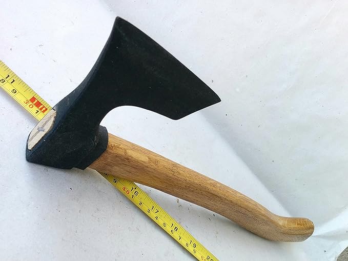 Viking Bearded Axe/Hatchet 14 inches 580 gr Black Alloy Steel Wood Handle Compact Size Great for Camping or Backpacking