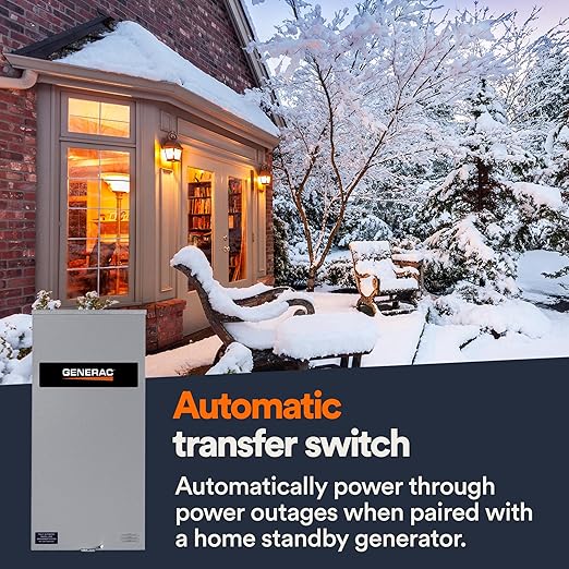 Generac 300-Amp Automatic Generator Transfer Switch Single Phase Service Entrance Rated NEMA 3R Outdoor Enclosure