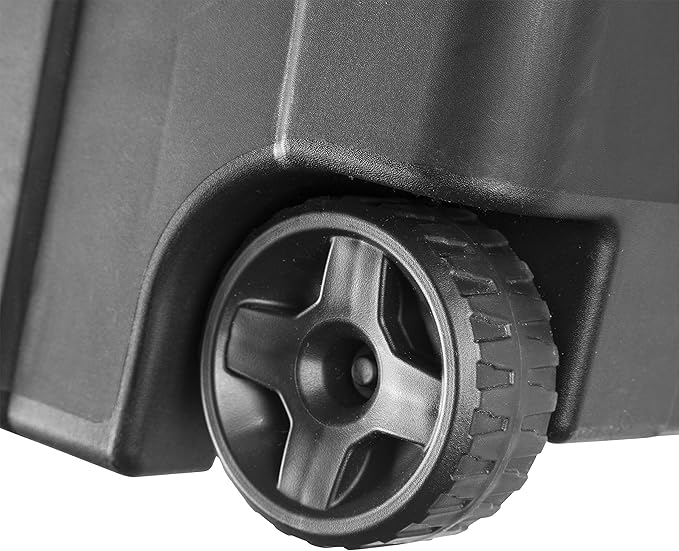 Heavy - Duty 40 Gal Wheeled Storage Bin with Lid Large Plastic Tote for Garage/Camping/Moving - Black Industrial Storage Container (1)