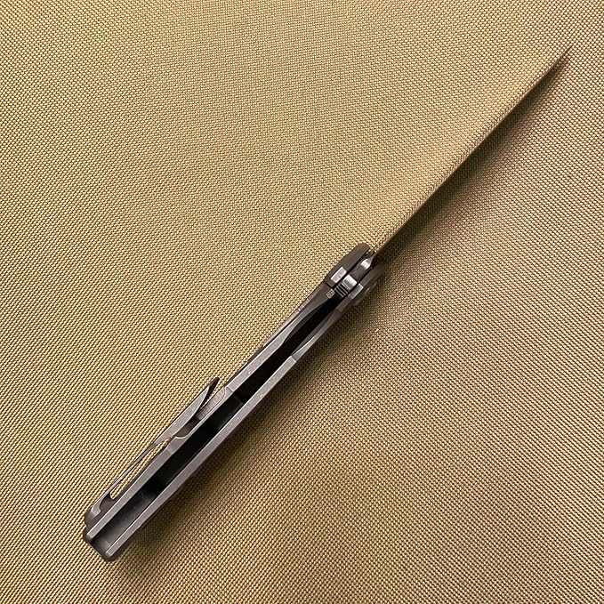 Customized Titanium Pocket knife Frame lock Folding knives M390 Blade with Titanium Handle Gift for Husband Son