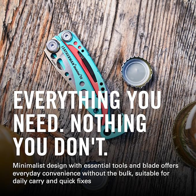 LEATHERMAN Skeletool CX 7-in-1 Lightweight Minimalist Multi-Tool for Everyday Carry (EDC) Home Garden &amp Outdoors Paradise Blue