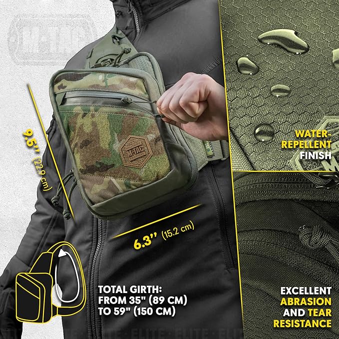M-Tac Elite Sling Bag - EDC Tactical Crossbody Concealed Carry CCW Chest Pack