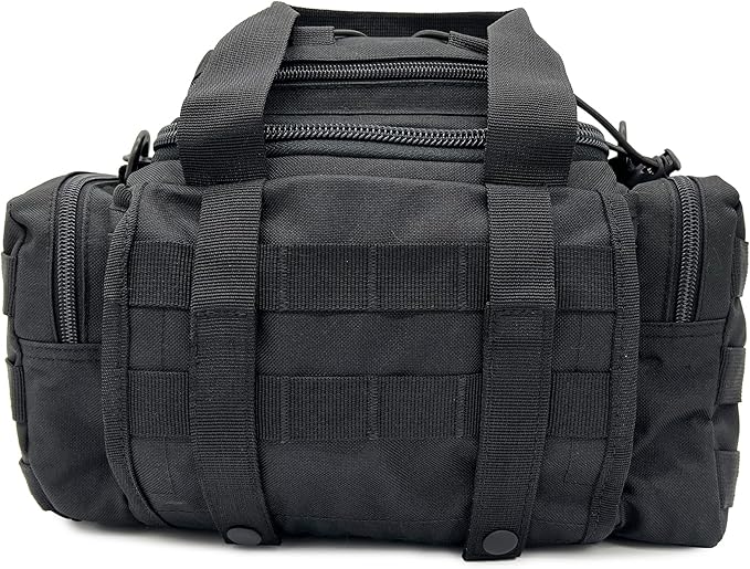 Compact Range Shooting Hunting Hiking Tactical Bag Military MOLLE Waist Shoulder Strap Pack Gear Pistol Handguns Gun Ammo