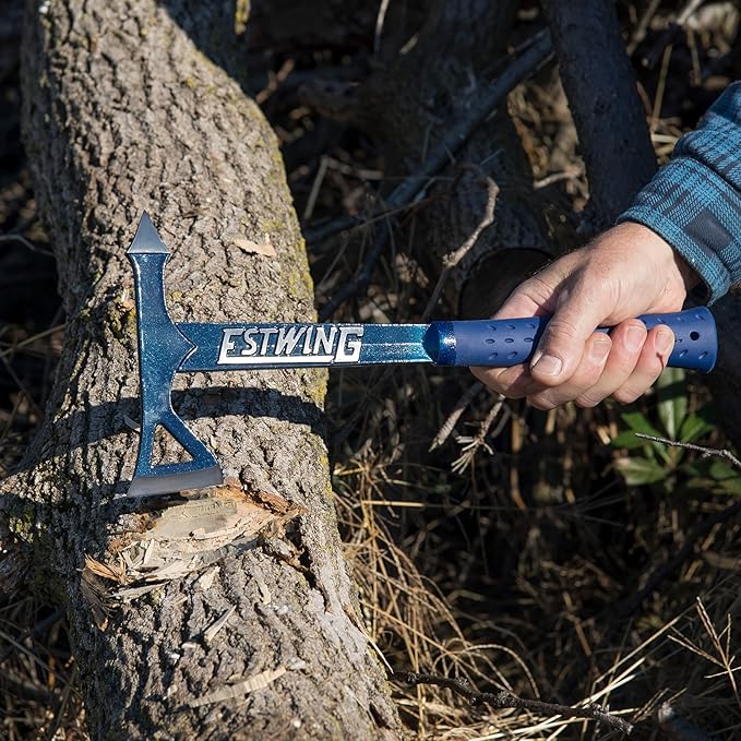 ESTWING Tomahawk Axe - 16.25 USA Made Lightweight Hatchet with Forged Steel Construction &amp Shock Reduction Grip - E6-TA