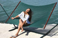 Island Oasis Caribbean Hammocks and Stand Set (Green Stand and Green Hammock)