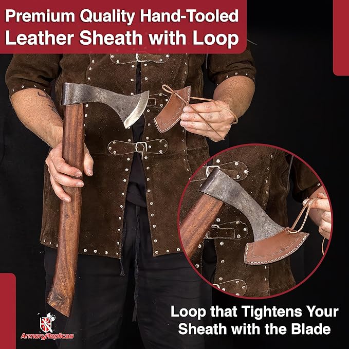 Armory Replicas™ Antiqued Vikings Francisca Outdoor Chopping Axe Hatchet
