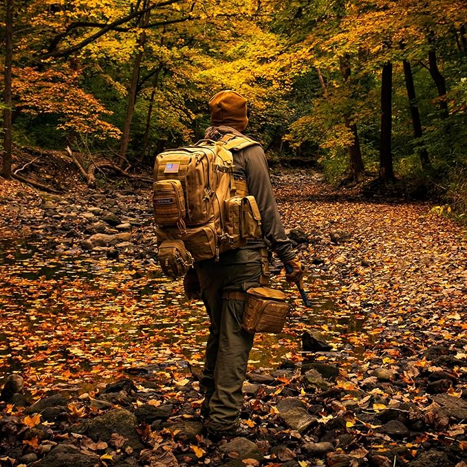 FOX OUTDOOR PRODUCTS Advanced 3-Day Combat Pack | 69L Tactical Backpack w/Dual Hydration Ports Compression Straps &amp Storage