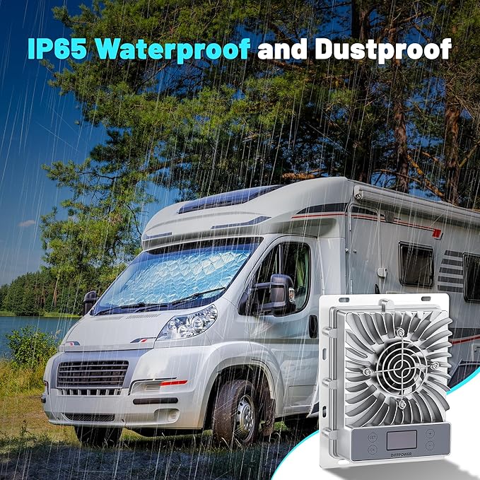MPPT Solar Charge Controller 40A 600W 99.5% High-Efficiency Auto 12V/24V IP65 Waterproof Regulator with LCD Display for Lead-Acid LiFePO4 &amp Lithium Batteries