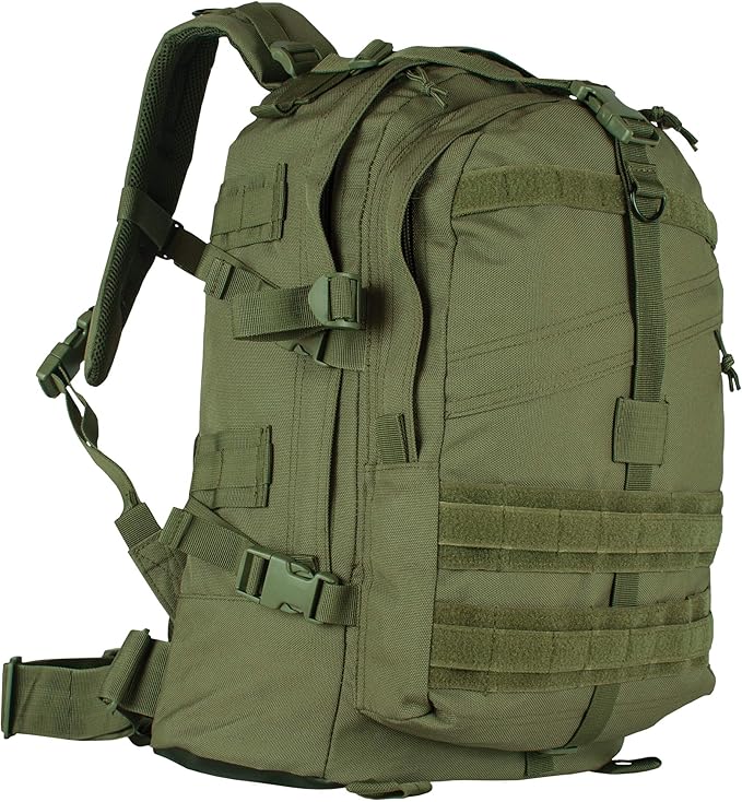 FOX OUTDOOR PRODUCTS Large Transport Pack | 37L Tactical Backpack with Compression Straps Hydration Pocket &amp Modular Webbing