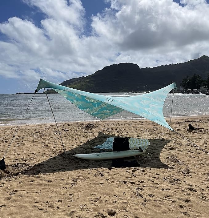Neso Grande Portable Beach Tent Sun Shelter - Lightweight Beach Shade Canopy - Easy Setup for Family Outings - Patented Reinforced Corners - UPF 50+ Sun Protection
