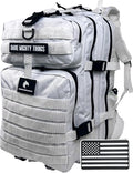 AMERICANPHOENIX 45L Elite Tactical Backpack | 3X Stronger Work &amp Military Backpack | Water Resistant and Heavy Duty | 3 Day MOLLE Bug Out Bag (Polar White)