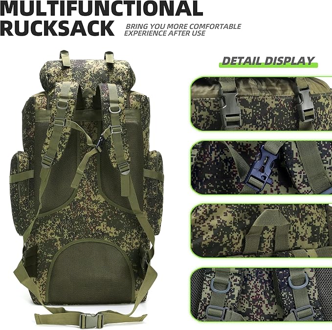 100L Camping Hiking BackpackMolle military Tactical rucksack backpackWaterproof Lightweight Hiking Backpack